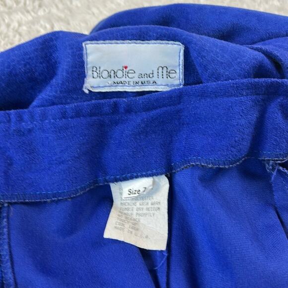 Vintage 80s Blondie and Me bluish purple peplum skirt suit set, size 7 - Picture 11 of 12